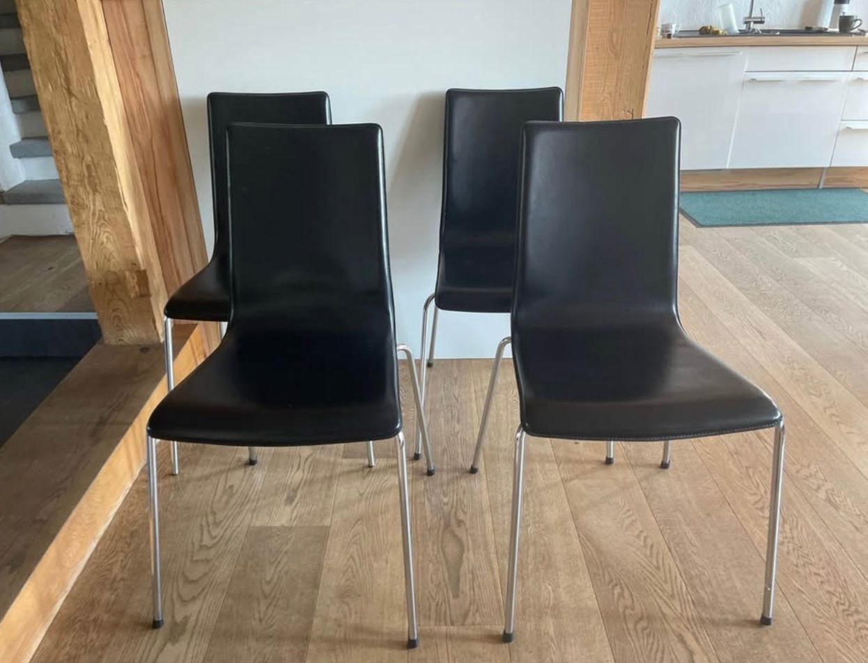 Set di tavolo e panche: Esstisch Schwarz_Inklusive 4 Stühle – Usato da Jonen venduto da Jamber01 3