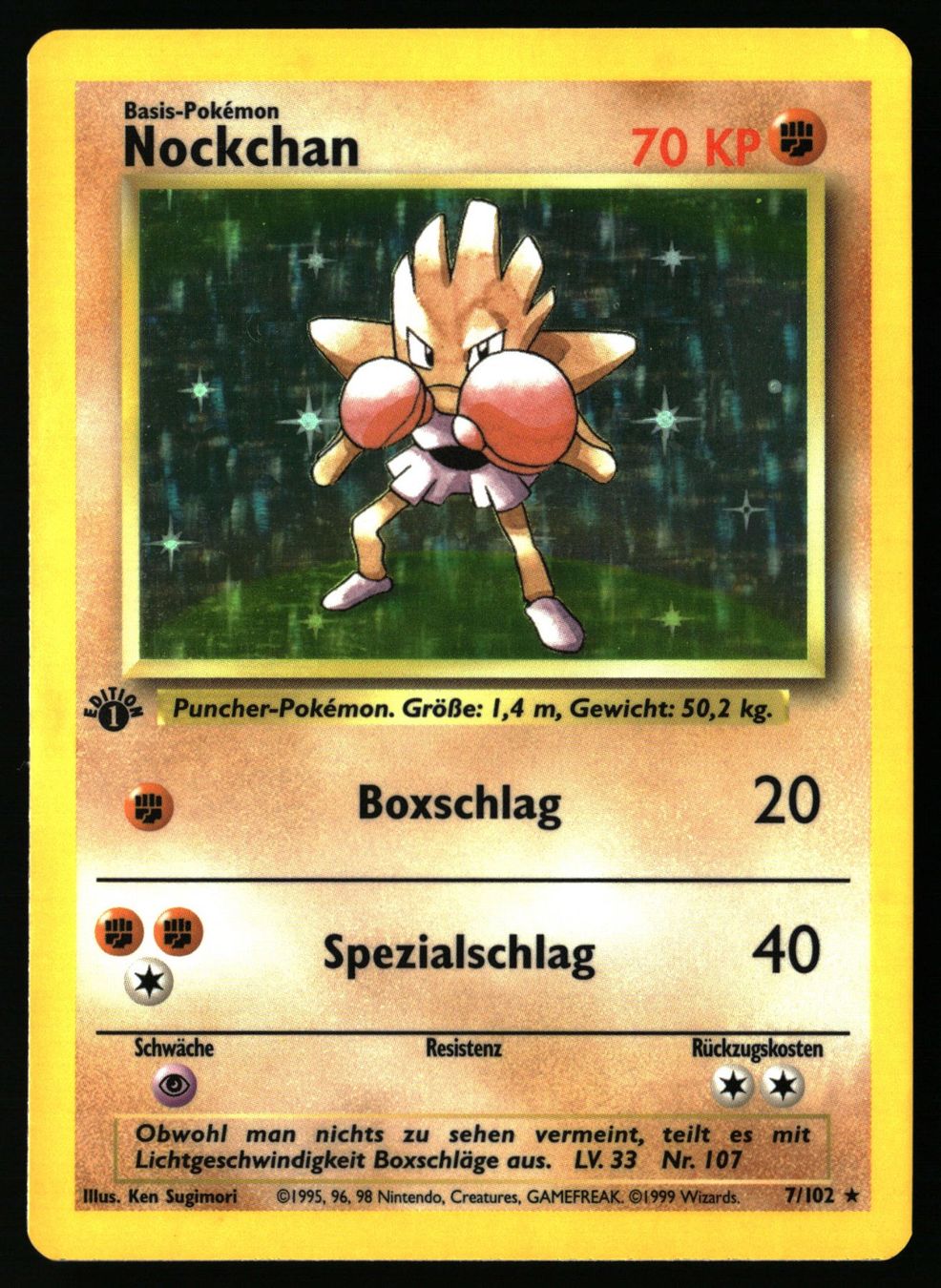 Pokémon Cartes à collectionner: Nockchan BS 7 1st Edition Base Set 1999 – D'occasion à Feuerthalen par Plazatoys