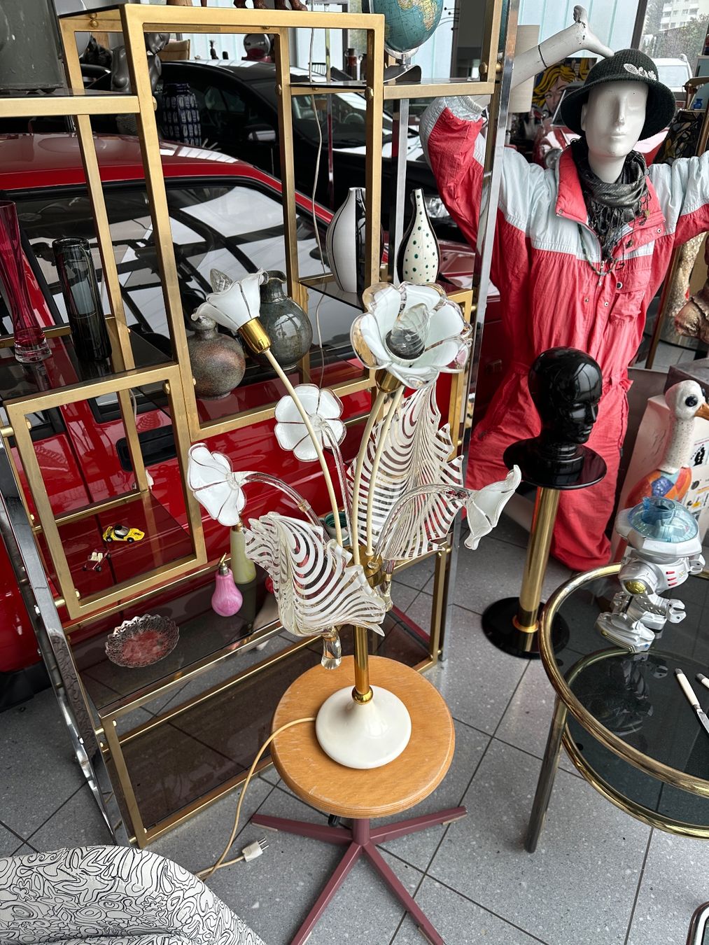 Lampade: grosse Murano / Acrylglas / Messing Tischlampe – Usato da Zürich venduto da frauflufelberg 1