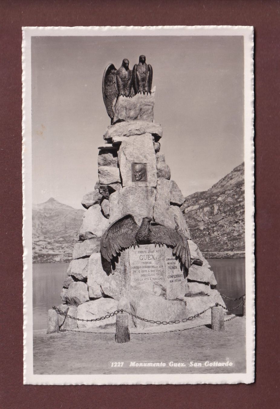Cartoline postali: SAN GOTTARDO - Monumento Guex – Usato da Pully venduto da nicecards-shop