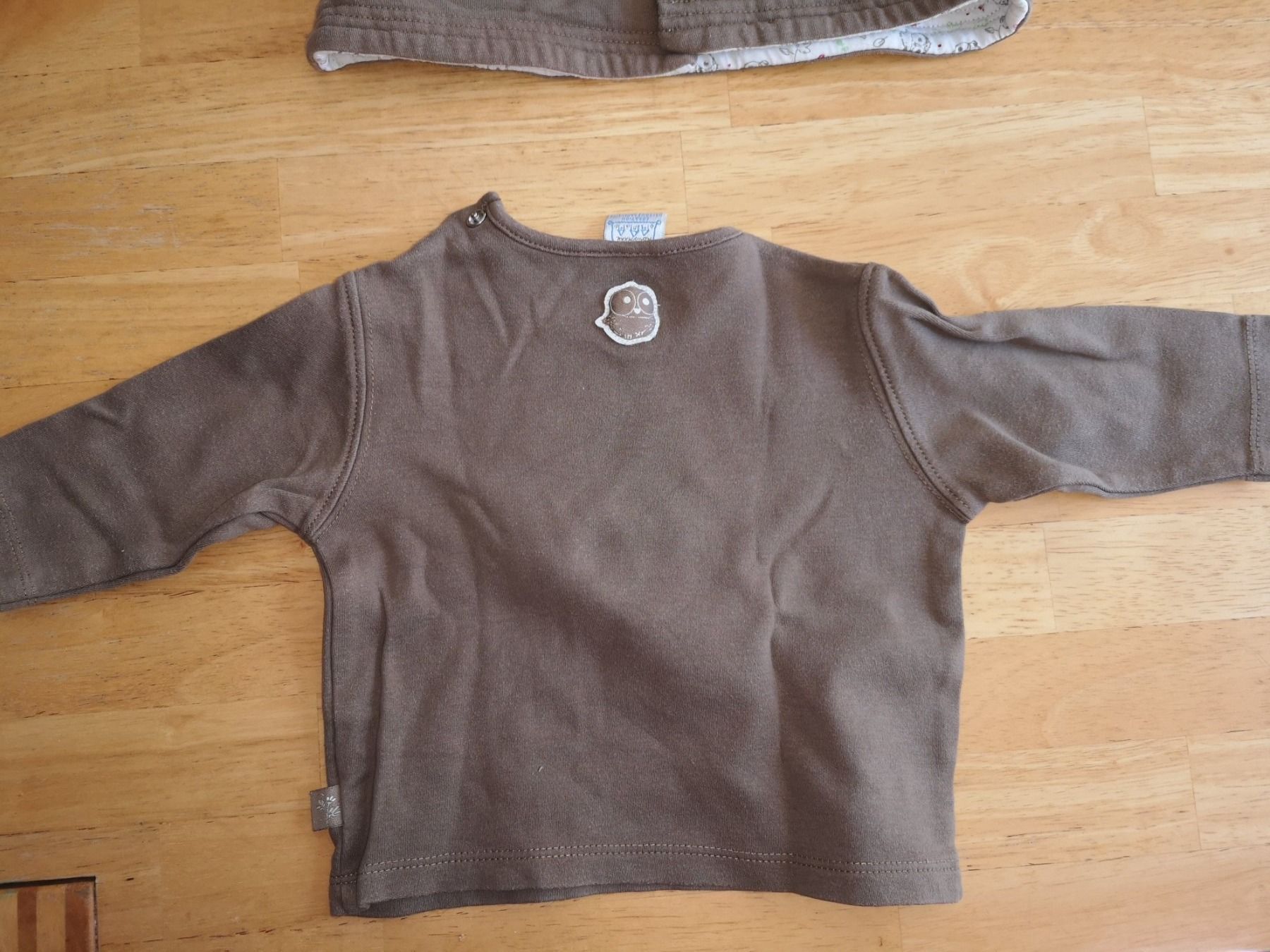 Maglioni & Felpe: Jäckchen mit Langarmshirt Eule/Shirt long et veste bébé 3M – Usato da Onex venduto da Genevois85 5