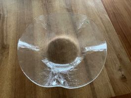 Glasi Hergiswil Teller, Glasschale/Früchteschale, ca. 38 cm.