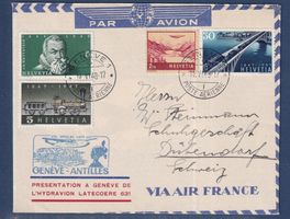 Vol spécial Genève - Antilles 1948 - Latecoere 631