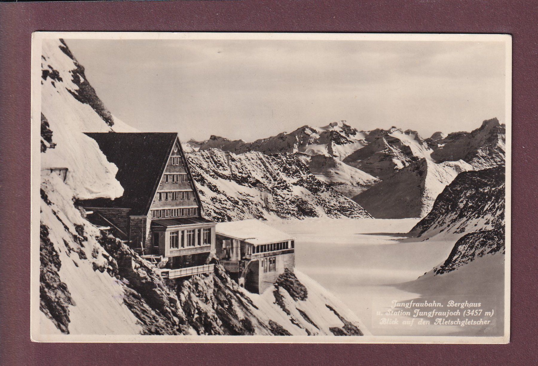 Ansichtskarten: JUNGFRAUJOCH - Berghaus - Station – Gebraucht aus Pully von nicecards