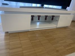 TV Kommode weiss mit LED