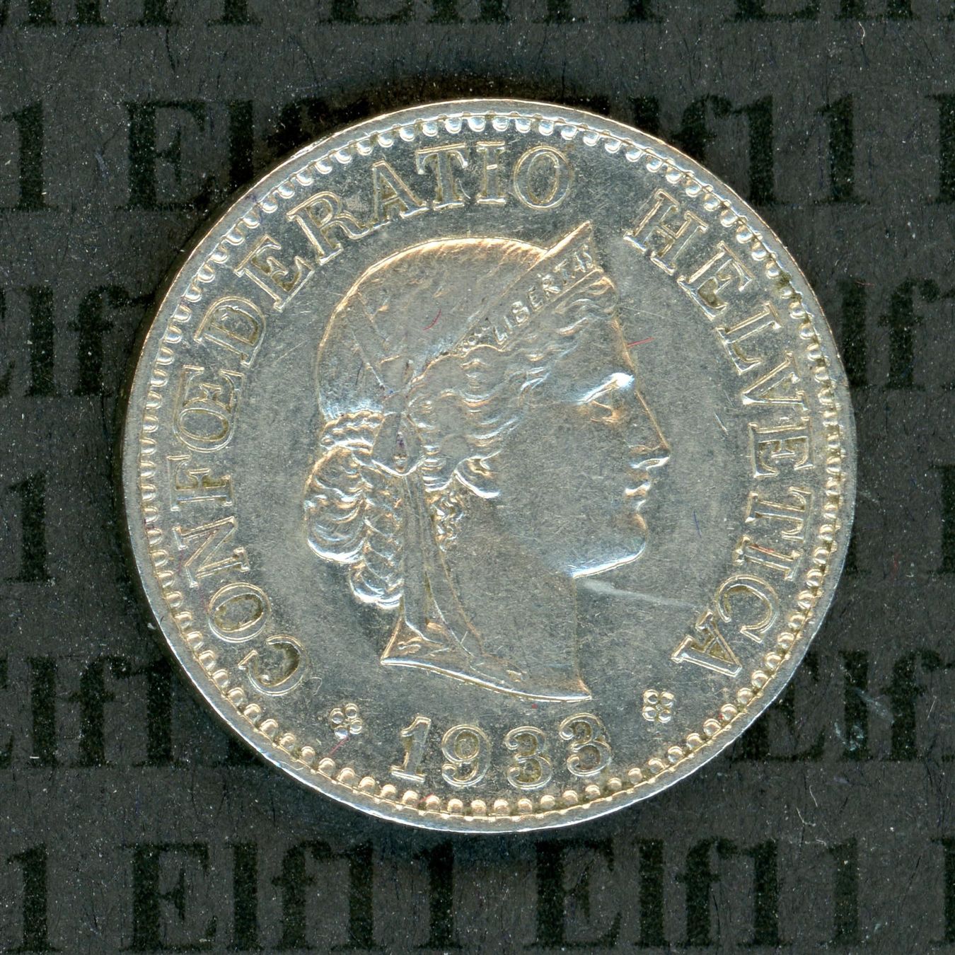 Tutti le monete: CHF___0.10 1933 -vz 10 Rappen – Usato da Widnau venduto da Elf11