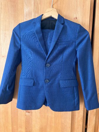 Anzug für Jungen, C&A, Gr. 134, blau, Sakko und Hose