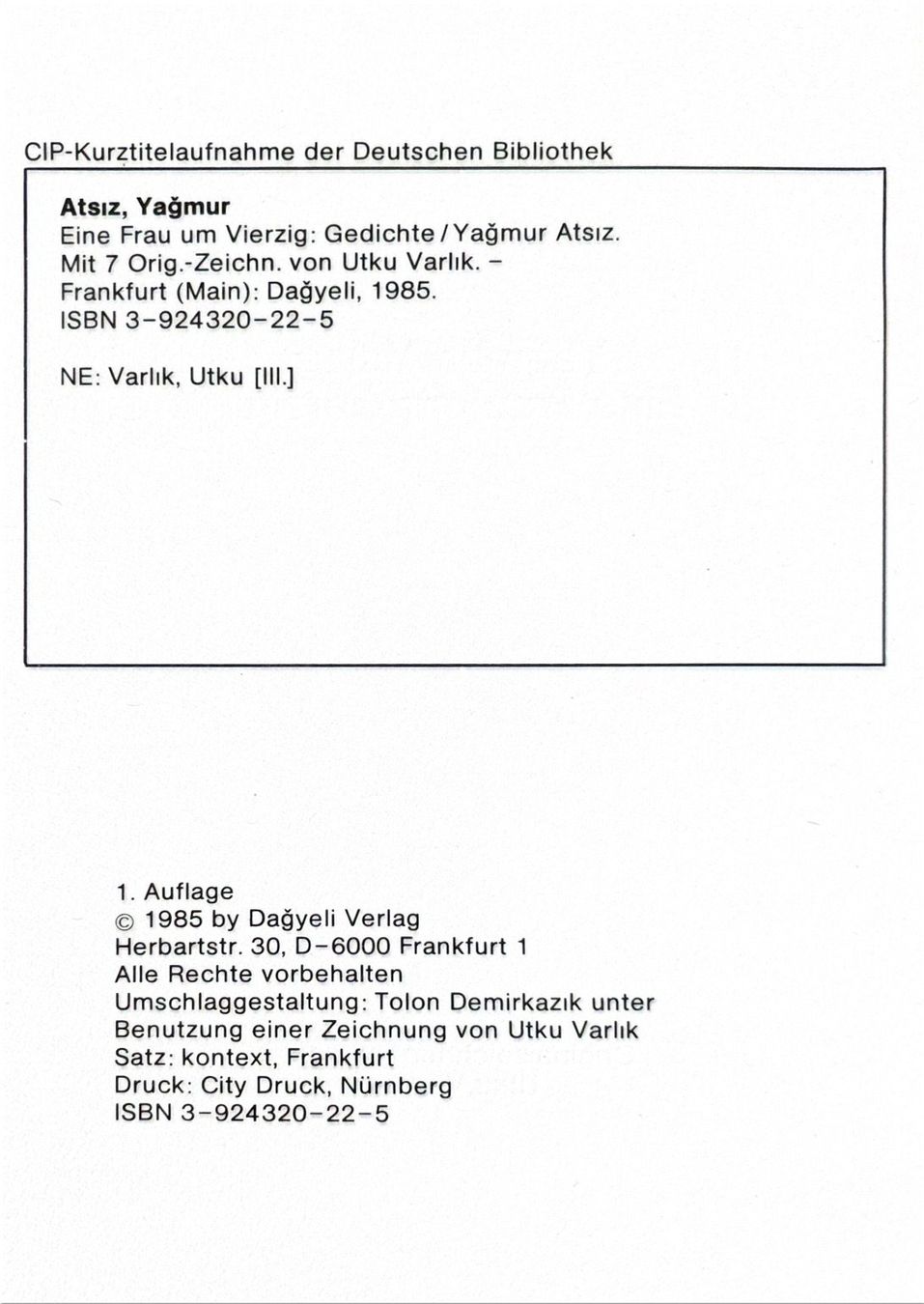 Libri: Atsiz Yağmur, Eine Frau um Vierzig – Nuovo (secondo la descrizione) da Sarnen venduto da Livres 2