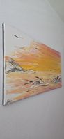 Acrylbild Landschaft Sonnenuntergang handgemalt Leinwand