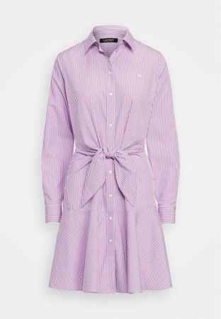 Ralph Lauren Hemdblusenkleid Lila/Weiss, Grösse 6, wie neu!