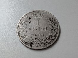 🇷🇸 Serbia 1 dinar 1904 Silver