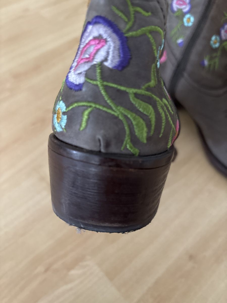 Damenschuhe: Regent Stiefeletten Gr.38 mit Blumenmuster, Top! – Gebraucht aus langenthal von rundholz7 6