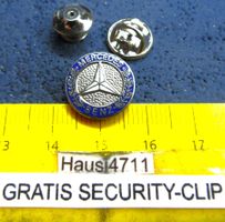 MERCEDES BENZ AUTO LOGO PIN GEPRÄGT OLDI mit SECURITY-CLIP