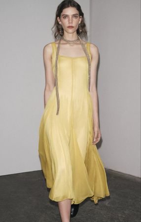 Gelbes Midikleid Größe S/Robe mi-longue jaune taille S