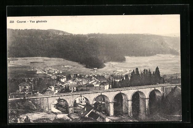 Ansichtskarten: AK Couvet, Vue générale, 1912 – Gebraucht aus Berlin von bartko-reher