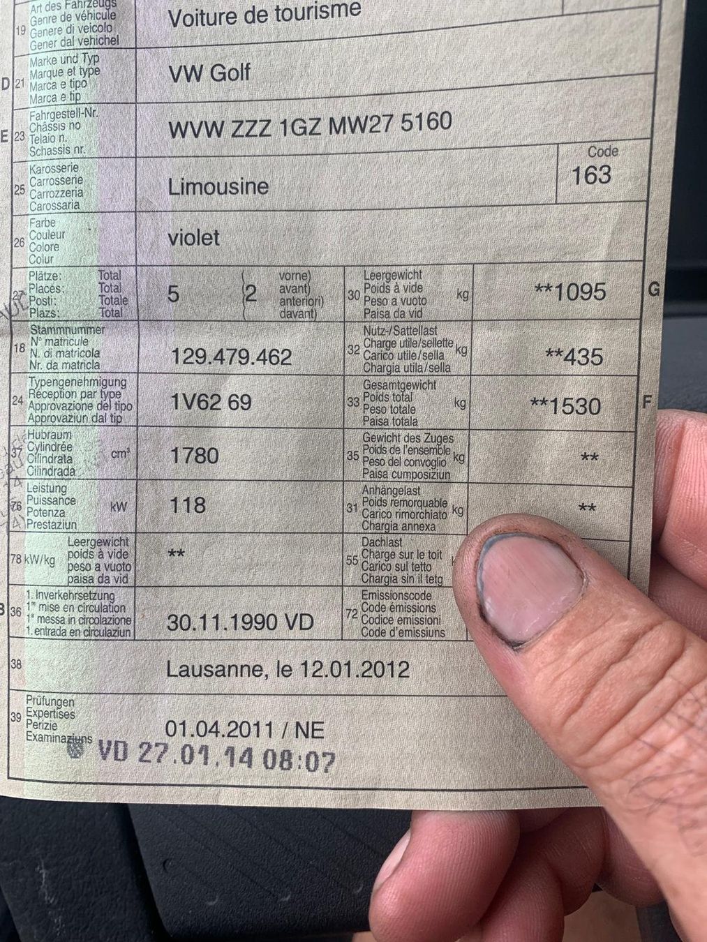 VW Automobili: Vw Golf 2 GTI G60 – Usato da St-Aubin-Sauges venduto da bestplouc 1