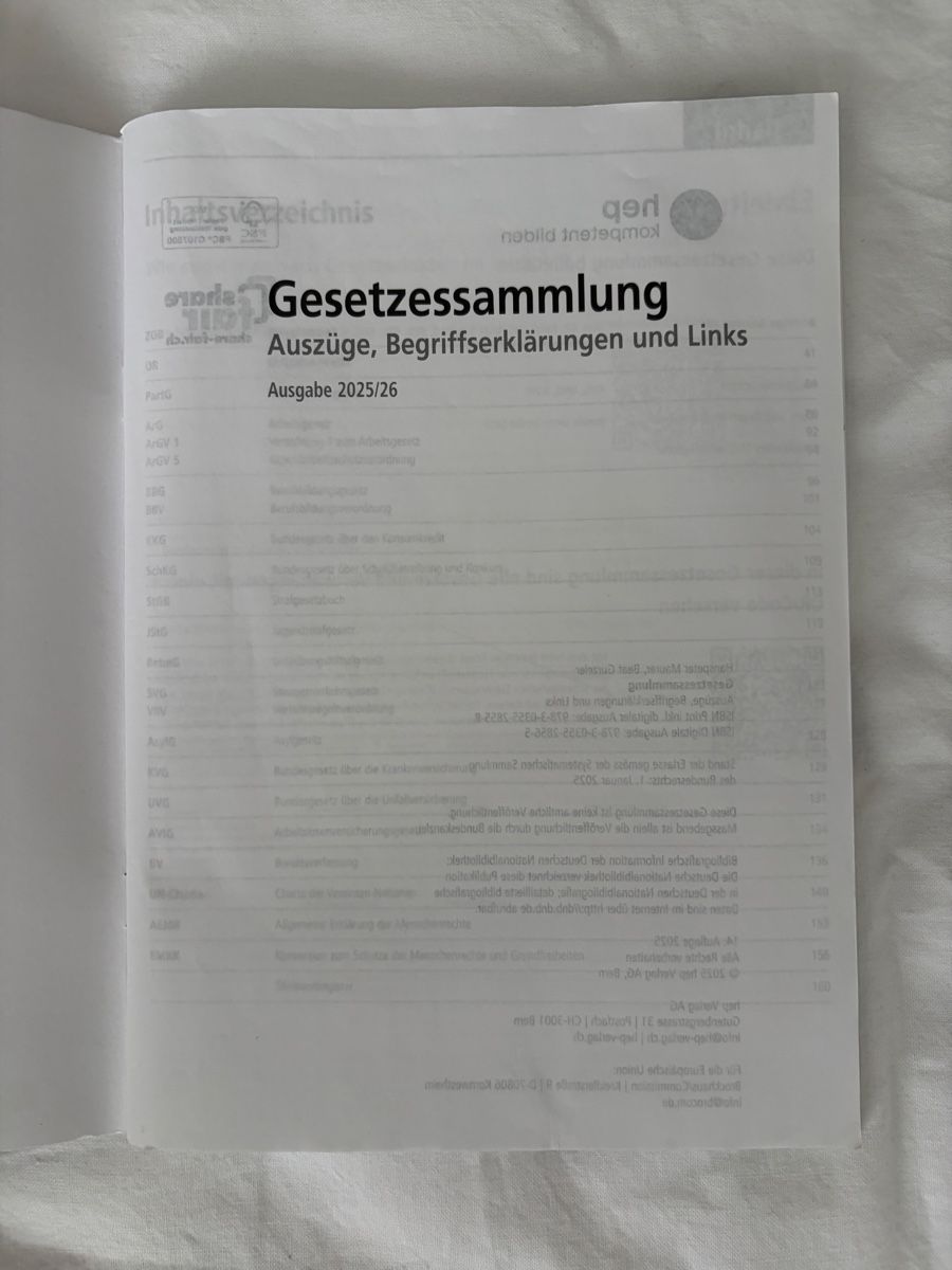 Libri: Gesetzessammlung 2025/2026 – Usato da Jona venduto da Flexer02 2