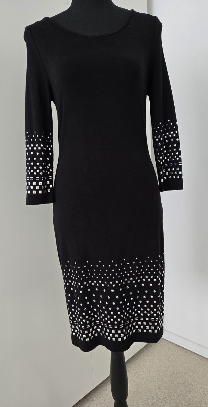 Vestiti: Kleid schwarz Grösse M mit Steinen und Muster – Usato da Rheinsulz venduto da Gilea 3