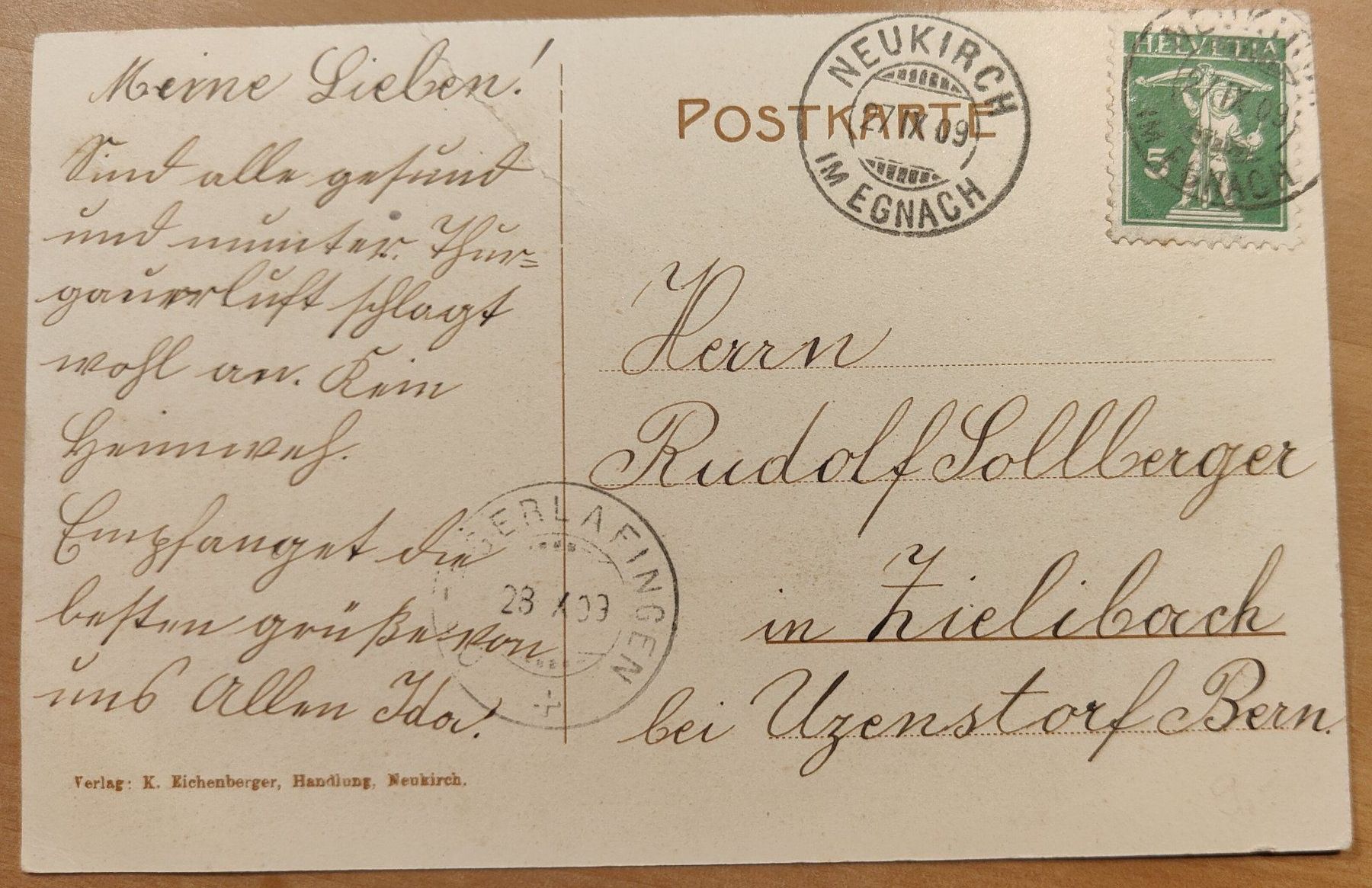 Cartoline postali: Neukirch Egnach um1905 – Usato da St. Erhard venduto da Chaeferli6 1