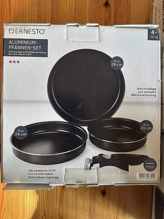 Padelle: Diverse Pfannenset mit abnehmbarem Griff – Nuovo e nell'imballaggio originale da Rebstein venduto da Svnb03 1
