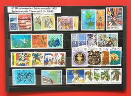 SCHWEIZ JAHRESAUSGABE KOMPLETT 1992** POSTFRISCH