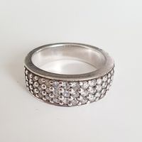 Damenring,  Silber Ring 925 mit Zirkonia Gr 18,8 mm 
