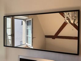 Spiegel Schwarz Holzrahmen L160cm B70cm guter Zustand