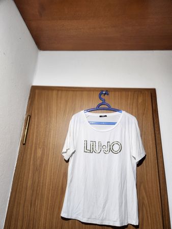 T-shirt Liu Jo blanc avec logo pailleté M