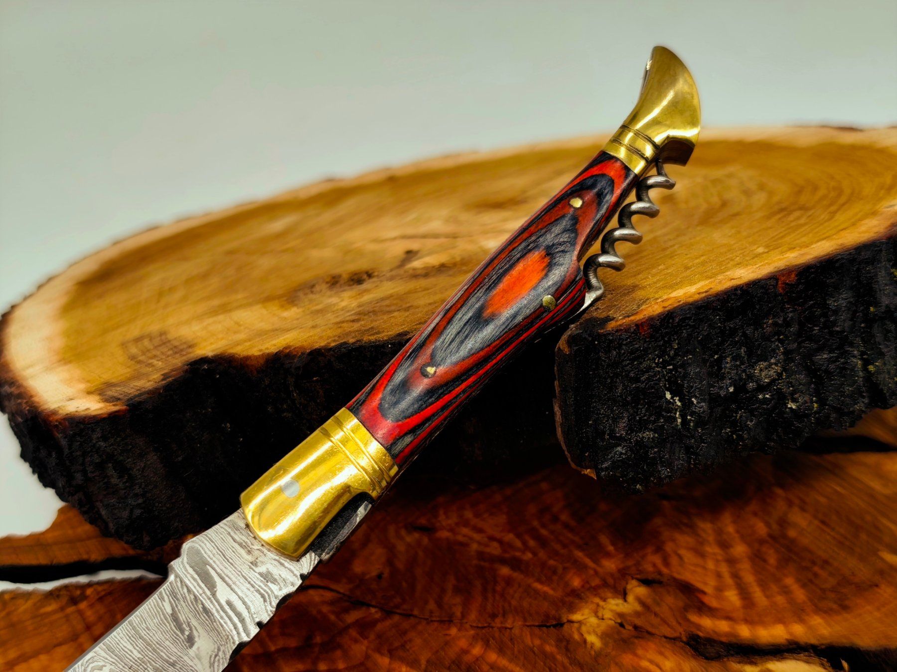 Accessori: Laguiole Damast Messer Klappmesser echtes Damastmesser – Nuovo e nell'imballaggio originale da Arlesheim venduto da Premius_1 5