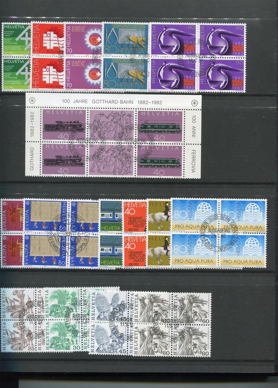 Alle Briefmarken: Werbemarken V'block Slg 1982-2002 ET-O – Gebraucht aus Winterthur von Kyoung