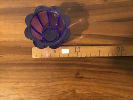 Teelichtlein Kerze Glass Violett