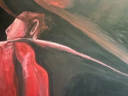 "Cowboy Rouge" Acryl auf Leinwand