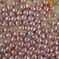 Perles COEUR nacré ROSE 10mm / 30 pcs