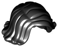 Lego Perücke/Haare halblang (20877) schwarz