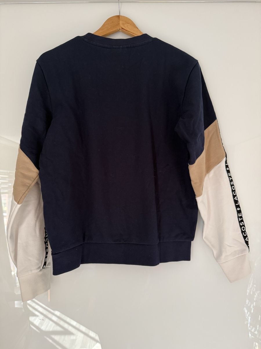 Lacoste Maglioni & Felpe: Pull Lacoste bleu marine logo bandes  – Usato da Monthey venduto da Joseph-29 1