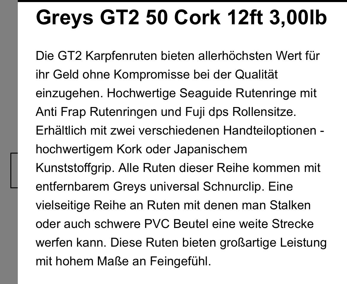 Canne da pesca: Grays gt2 12 ft. Ruten  – Usato da Sattel venduto da flo_6bsd 2