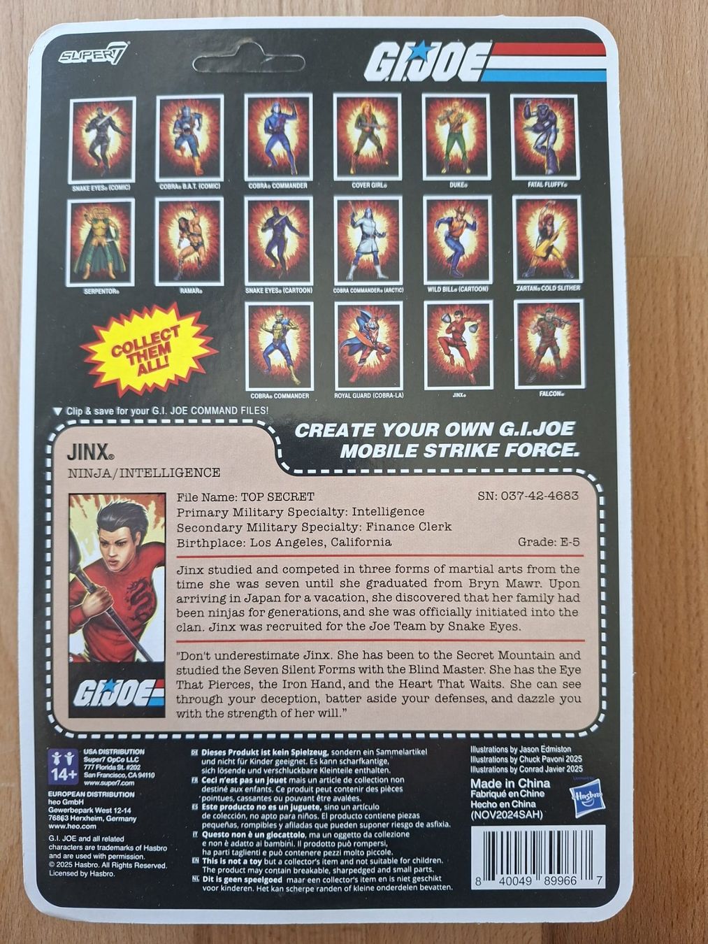 Hasbro Giocattoli: G.I. Joe "Jinx" Super7 ReAction+ (O-Ring) – Nuovo (secondo la descrizione) da Iragna venduto da vicdeolive_0 1