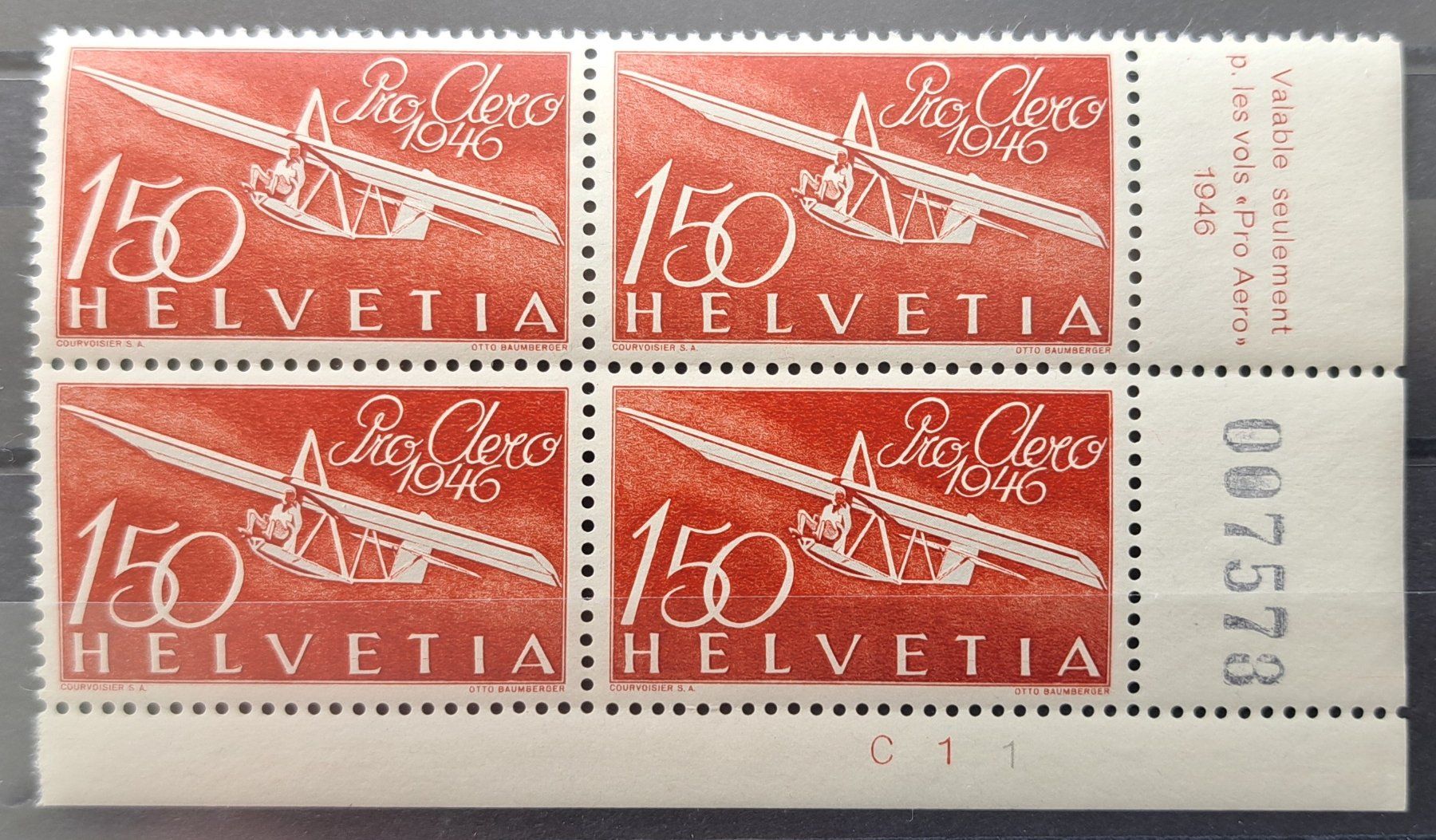 Tutti i francobolli: Flugpost F41 Viererblock postfrisch – Usato da Unterägeri venduto da PhilatelieStudiger