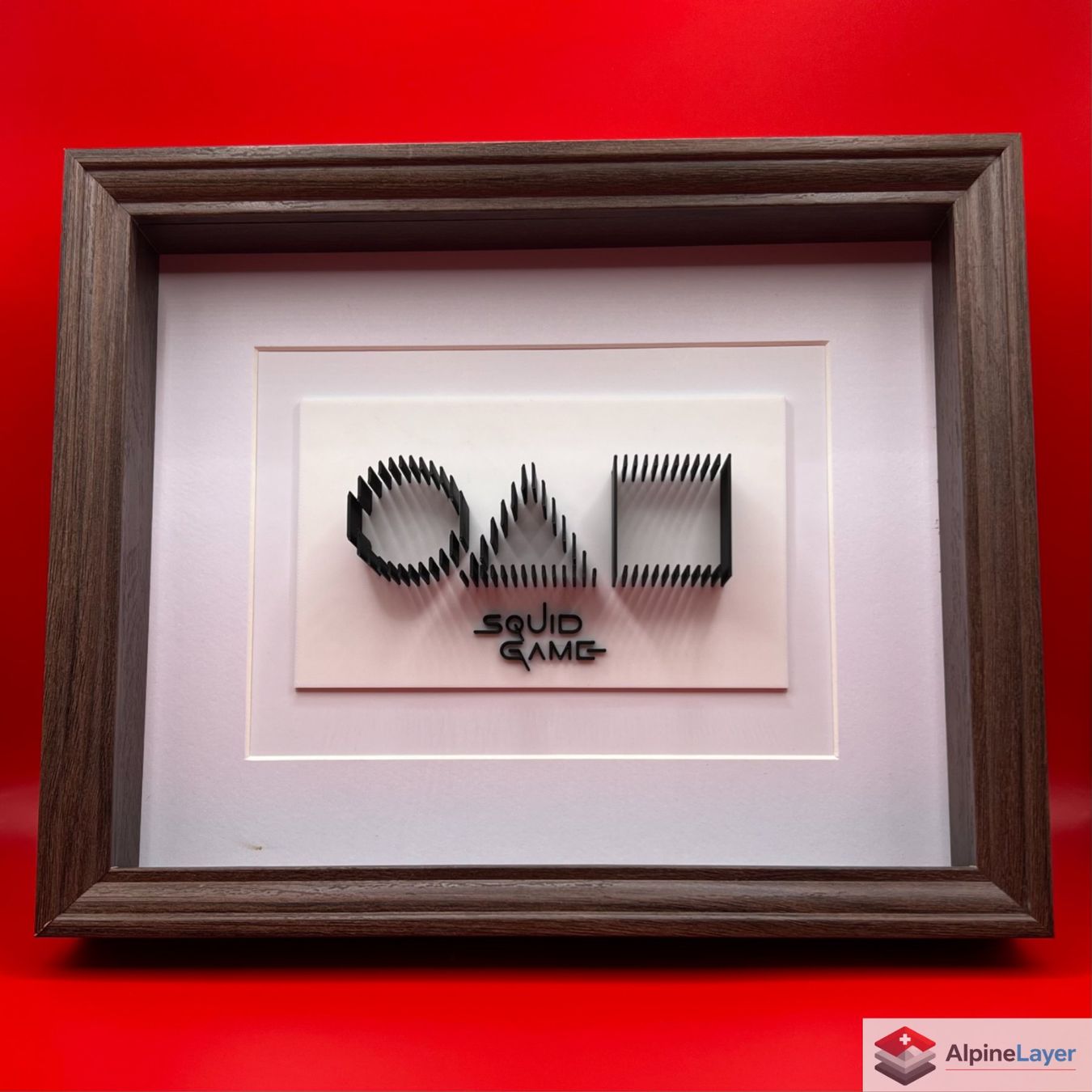 Statuette: Squid Game Logo Layered Sculpture 3D Printed Decor – Nuovo (secondo la descrizione) da Losone venduto da AlpineLayer 3