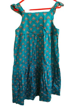DU PAREIL AU MEME ca. Gr. 146 Sommerkleid petrol-türkis Ton
