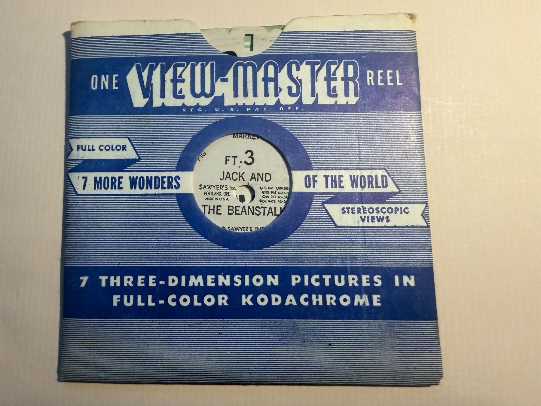 View-master Giocattoli: View-Master 3D: Nr. FT-3 JACK AND THE BEANSTALK – Usato da Tegerfelden venduto da siebenmacky