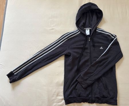 Adidas Trainingsjacke mit Kapuze schwarz Grösse SX