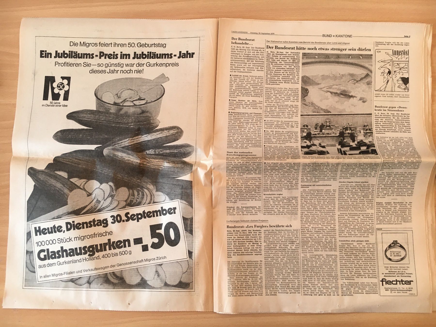 Zeitschriften & Magazine: Tagesanzeiger vom 30. September 1975 – Gebraucht aus Luzern von Jiggy_8898 2