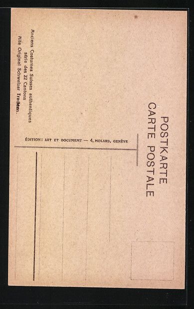 Cartoline postali: Junge Dame in Appenzeller Tracht neben e – Usato da Berlin venduto da bartko-reher 1