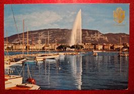 Genève le Jet d'eau et le Salève alt