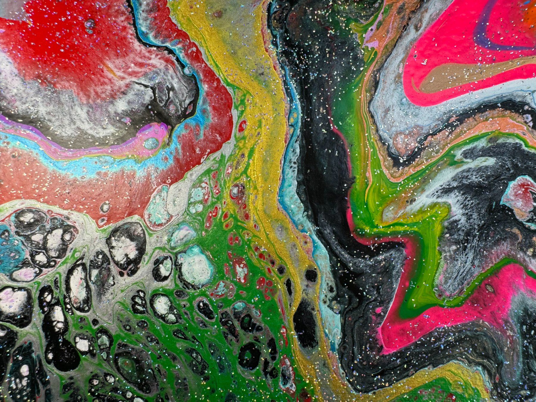 Dipinti: Acryl-Flüssigkeitsmalerei, rechteckig – Usato da Schlieren venduto da MayaSheng1983 1
