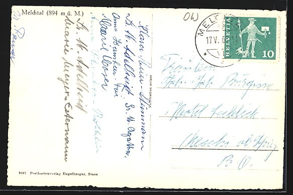 Cartoline postali: Melchtal, Panoramablick vor Gipfelpanora – Usato da Berlin venduto da bartko-reher 1