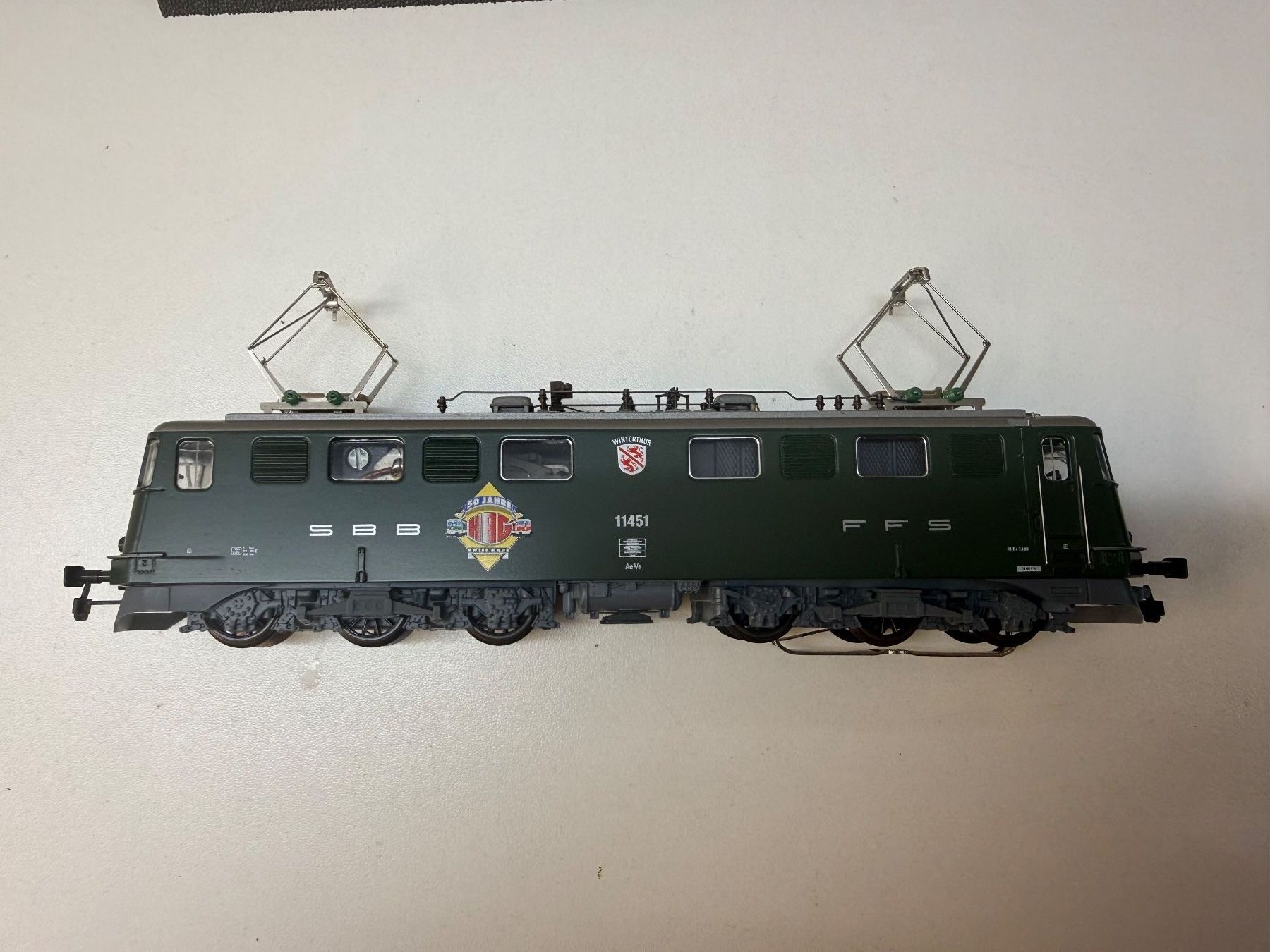 Hag Modellini di ferrovie: Hag 094, E-Lok Ae 6/6 der SBB "Winterthur", AC Wechselstrom – Usato da Hinwil venduto da Johann57 3