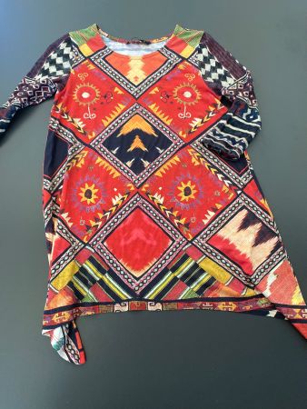DESIGUAL KLEID GR.S bunt / Ärmel leicht transparent