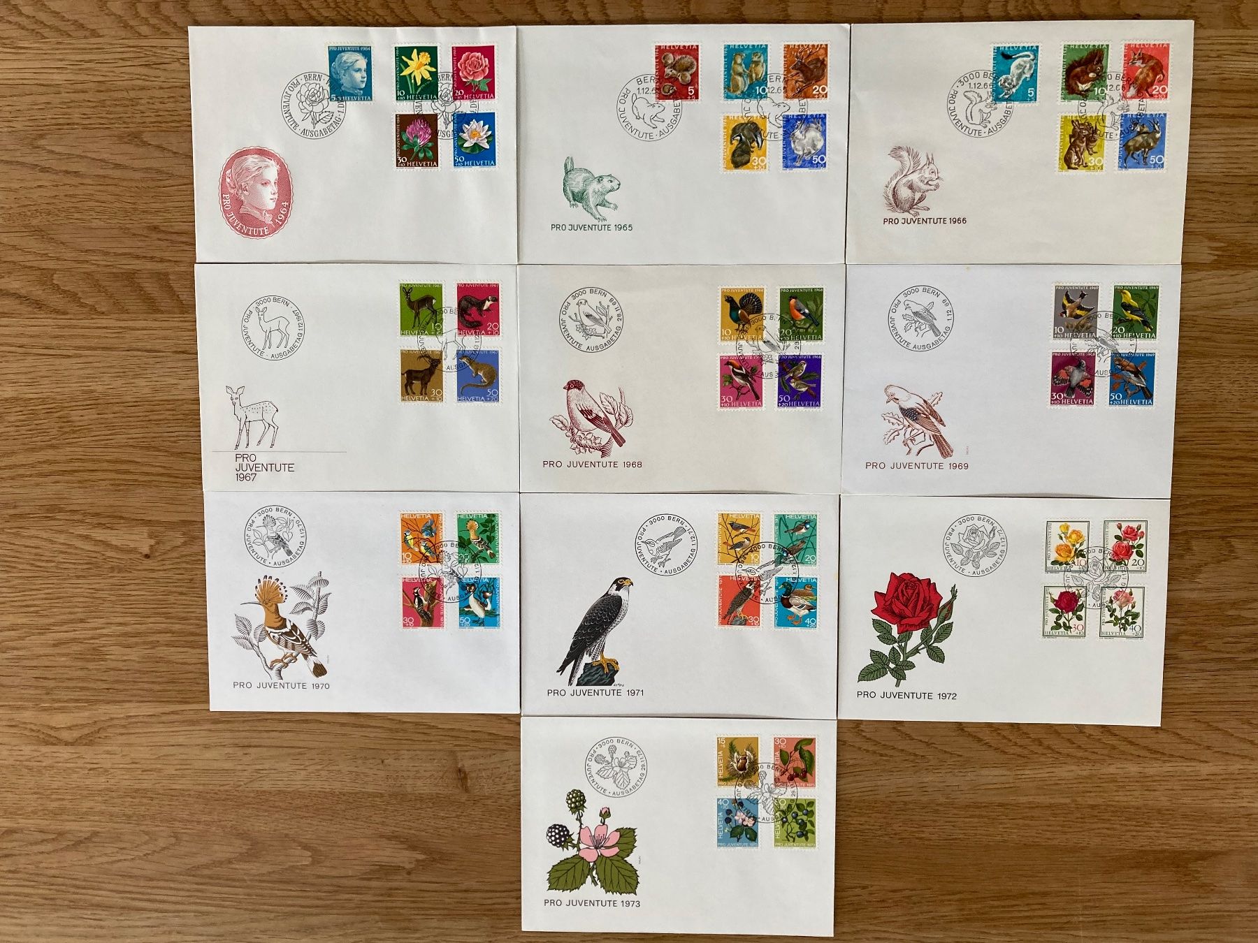 Buste & buste per spedizione: FDC Pro Juventute 1964 - 1973 / 10 Stück – Nuovo (secondo la descrizione) da Solothurn venduto da ehe_8spw